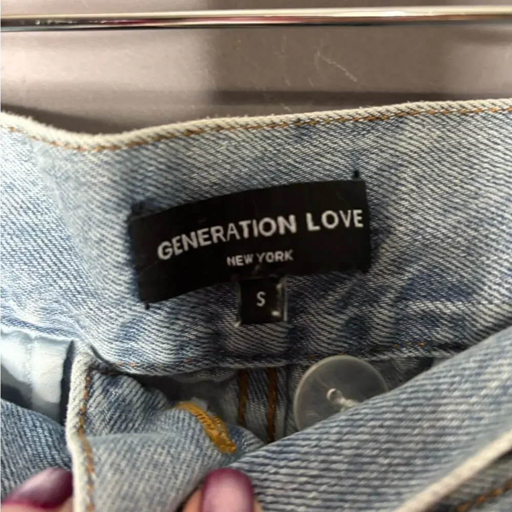 Generation Love High Waist Belted Denim Shorts Small